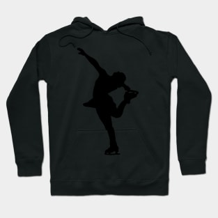 Figure Skating Hair Cutter Spin Outline Hoodie